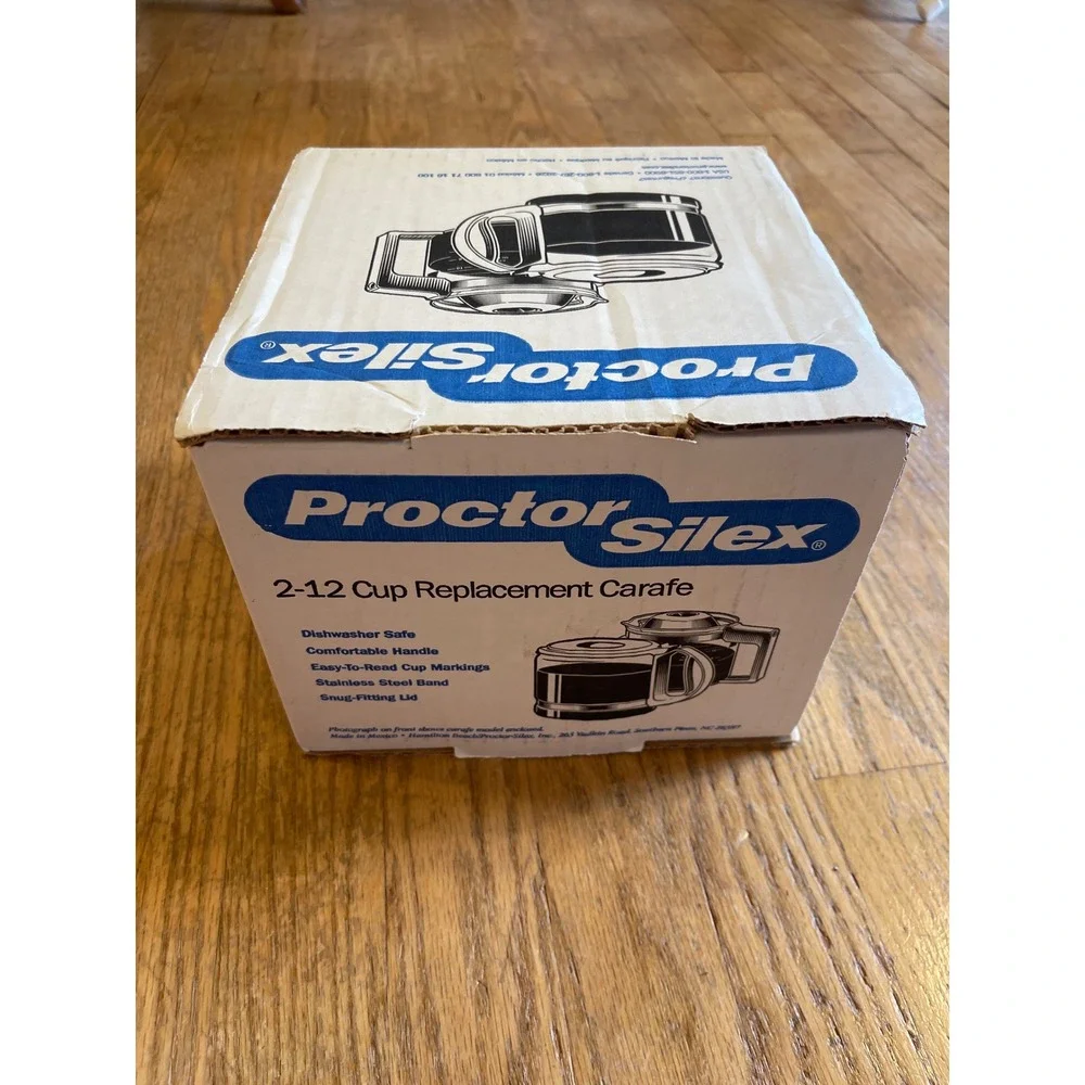 NEW Proctor Silex 2-12 cup Replacement Coffee Carafe White Glass 88060